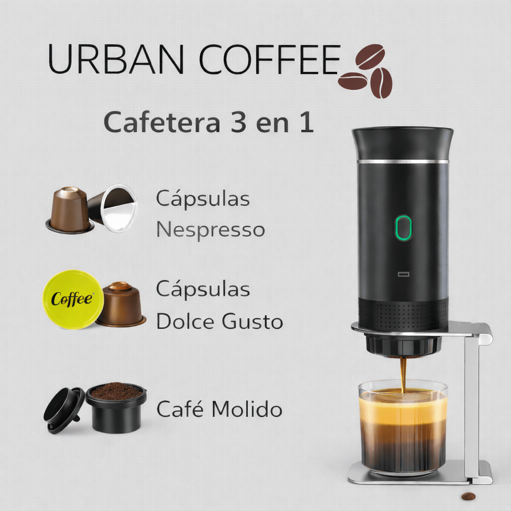 Cafetera portátil 3 en 1
